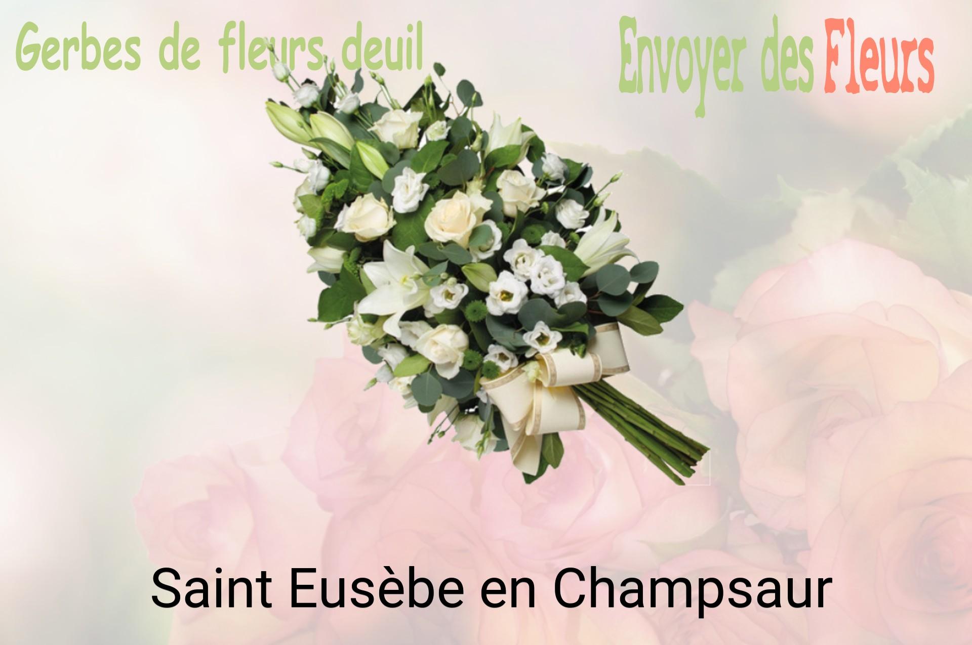 Gerbe de fleurs de deuil livrée à Saint-Eusèbe-en-Champsaur